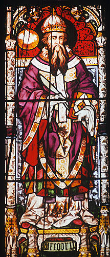 St Gregory, Pope and Father of the Church, nineteenth century, Magdalen College Chapel, Oxford, England