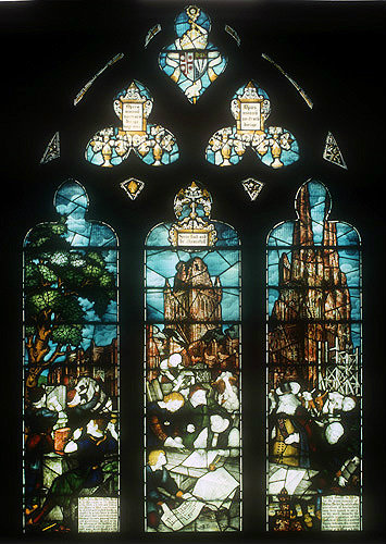 John Hacket window, nineteenth century, by C.E. Kempe, south choir aisle, Lichfield Cathedral, Staffordshire, England
