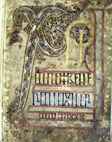 The Lichfield Gospels otherwise known as the Chad Gospels or Book of Chad, the Second Beginning of St Matthews Gospel, 720-730 AD
