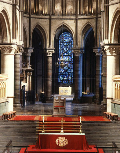 Canterbury Cathedral, Canterbury, Kent, England, the High Altar and Augustines Chair