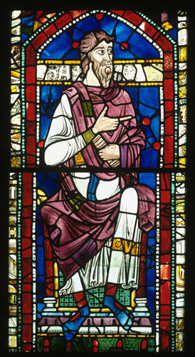 Aminadab prophet from the Great West Window in Canterbury 12th century