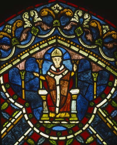St Thomas Becket, stained glass, Trinity Chapel, Canterbury Cathedral, Kent, England, Great Britain