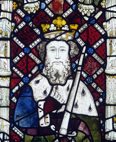 Edward the Confessor,  Great West Window, Canterbury Cathedral, Kent, England, 15th century stained glass