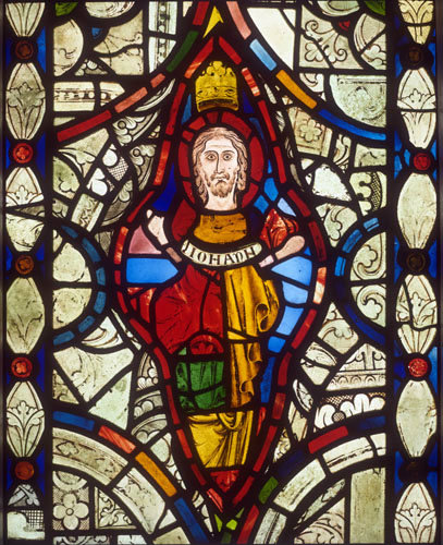 Lincoln Cathedral, John the Baptist,  13th century stained glass