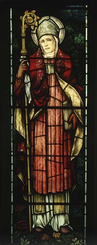 St Patrick, 20th century stained glass, Church of St Mary, Thame, Oxfordshire, England, Great Britain