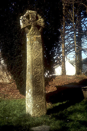 Celtic cross, Church of St Nivet, Lanivet, Cornwall, England