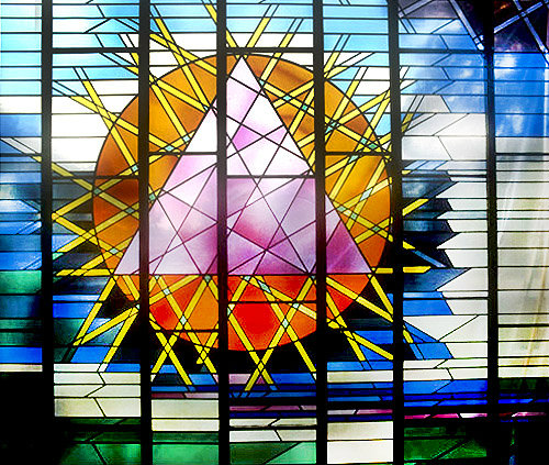 Trinity and Explosion of the Love of God, J. A. Nuttgens, Church of St Martin of Tours,  Basildon, England