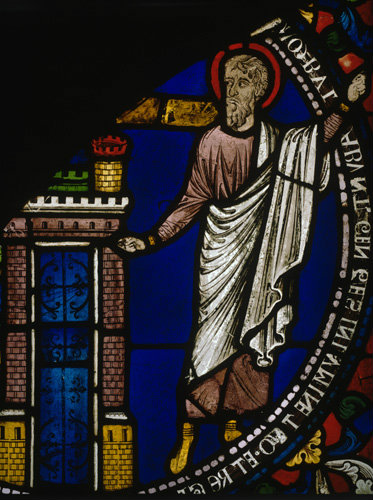 Isaiah Prophesying panel 39 Poor Mans Bible Window Canterbury Cathedral 12th century