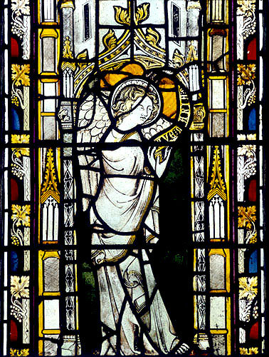 Archangel  Gabriel, Annunciation, fourteenth century, Christchurch Cathedral, Oxford, England