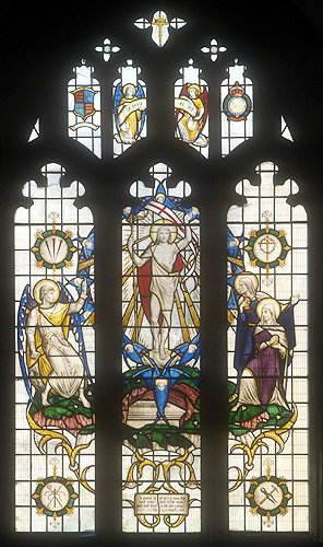 Resurrection, east window by Christopher Webb, Sherborne Abbey, Dorset, England