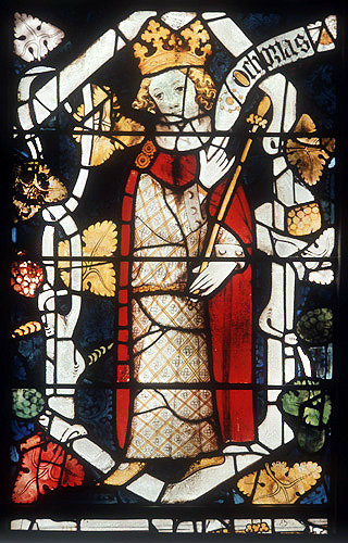 Uzziah, Jesse Tree, west window, 1393, Thurberns Chantry Chapel, Winchester College, Winchester, Hampshire, England