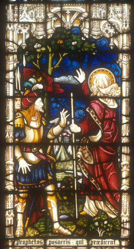Balaam prophesying,  window 24, twentieth century,  St Edmundsbury Cathedral, Bury St Edmunds, Suffolk, England
