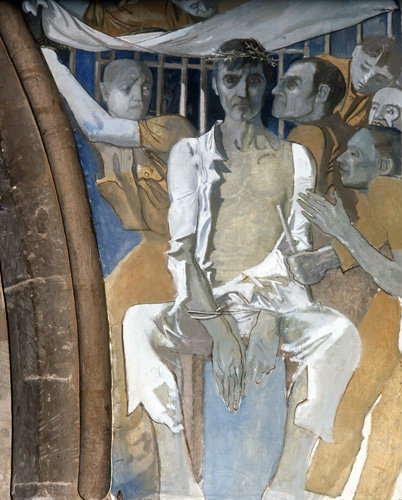 The Scouring, 20th century  mural, St Marys, Chesham, Buckinghamshire, England