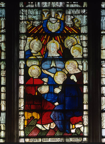 Pentecost window 11 south aisle St Edmundsbury Cathedral 19th century