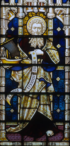 St Jude or St Thaddaeus window 8 south aisle St Edmundsbury Cathedral 19th century