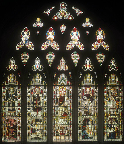 Commemorating South African war, Clayton and Bell, twentieth century, window 4, south nave aisle, Exeter Cathedral, Exeter, Devon, England
