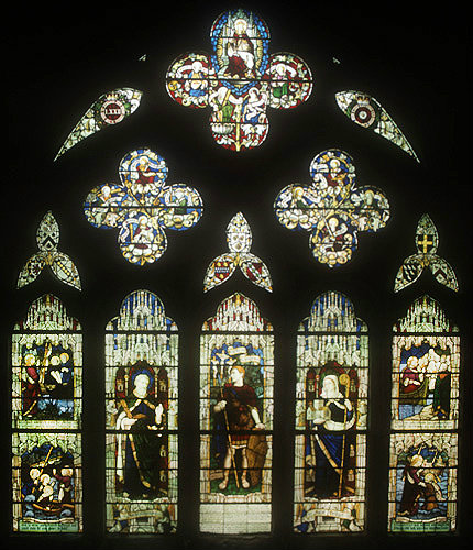 Window no 6, south aisle, nave, twentieth century, Burlison and Grylls, Exeter Cathedral, Devon, England