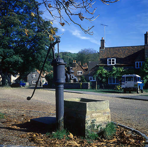 Old village water pump, Hambleden, Buckinghamshire, England
