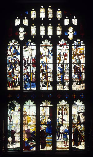 England, Fairford, Gloucestershire,  Church of St Mary,  window 5 the Passion circa 1500