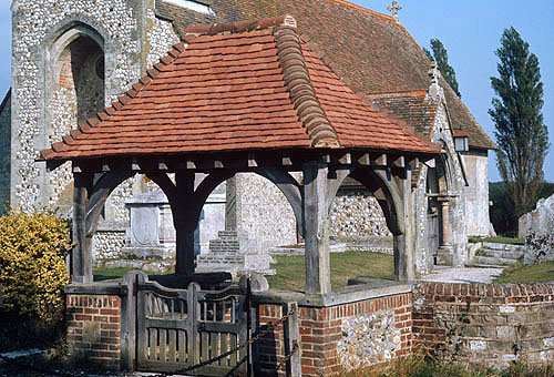 Lych gate, Church of St Nicholas, Itchenor, Chichester, West  Sussex, England