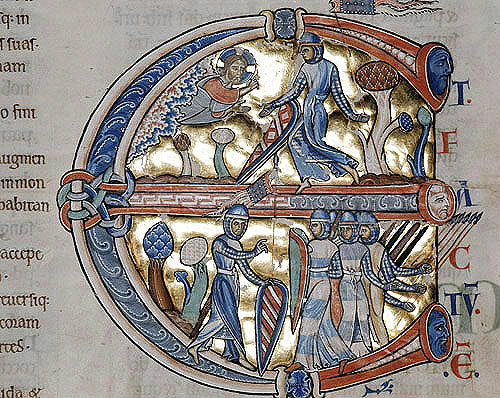 England, Winchester Bible, folio 69, Joshua, 12th century