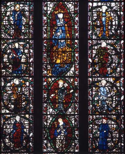 York Minster,  Tree of Jesse, 14th century stained glass, restored in 1950