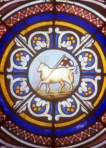 Lamb of God, Church of Saint Mary and Saint Nicholas, Chetwode, Buckinghamshire, England