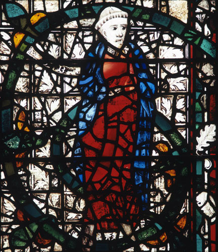 Habakkuk detail from the Jesse Tree window in the south aisle of the nave 14th century York Minster