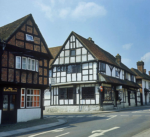 Market House Coffee Tavern, eighteenth century, and Spread Eagle Hotel, Midhurst, Sussex, England