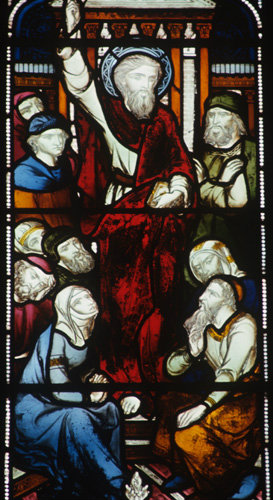 Paul preaching  Norwich Cathedral 19th century