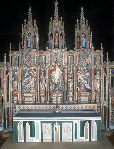 Reredos of high altar, Gloucester Cathedral, Gloucestershire, England