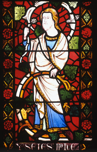 Isaiah detail from the Jesse window in St Marys Church Shrewsbury