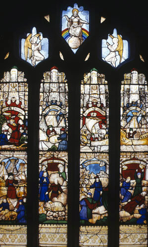 Noah window, sixteenth century, Church of St Neot, Cornwall, England