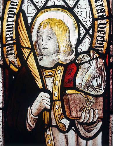 St John the Evangelist, with his symbol the eagle, 1481, Church of St Neot, Cornwall, England