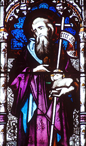 St John, evangelist, nineteenthc century, Magdalen College Chapel, Oxford, England