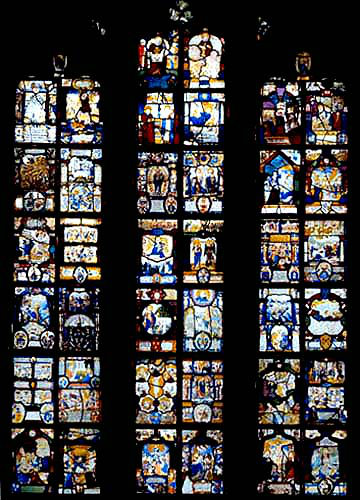 Panel of Swiss glass, fifteenth to sixteenth century, Wragby Church, West Yorkshire, England
