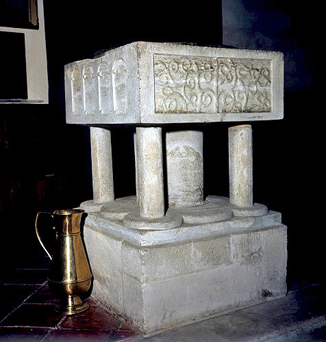 Norman square font, St Mary