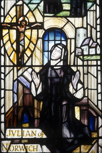 England, Norwich Cathedral, Julian of Norwich, 20th century stained glass