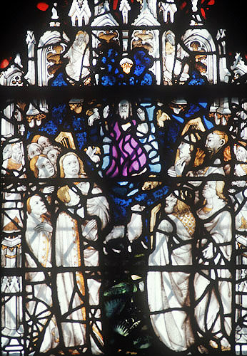 The Lamb on Mount Sinai, Book of Revelations, 1405-1408, Great East window, York Minster, Yorkshire, England