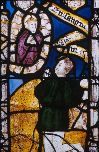God passes sentence on Cain 16th century St Neot Cornwall