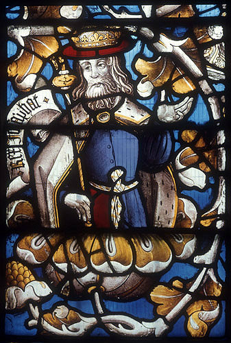 King Jehoshaphat, from 1533 Jesse Tree, St Dyfnogs Church, Llanrhaeadr, North Wales