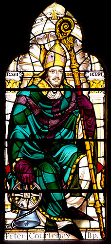 Peter Courtenay, one of four  Courtenay bishops, window no.1, south nave aisle, twentieth century, Arthur Frederick Erridge, Exeter Cathedral, Devon, England