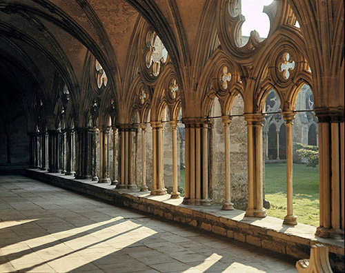 England, Salisbury Cathedral, interior of the Cloister, 13th century