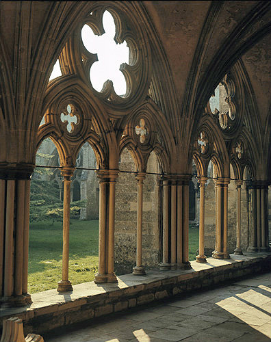 England, Salisbury Cathedral, interior of the Cloister, 1263-70