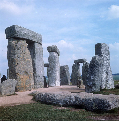 Trilithons and part of sarsen circle, Stonehenge, Wiltshire, England