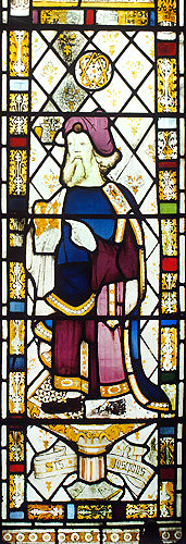 St Joseph of Arimathea, fifteenth century east window, All Saints Church, Langport, Somerset, England