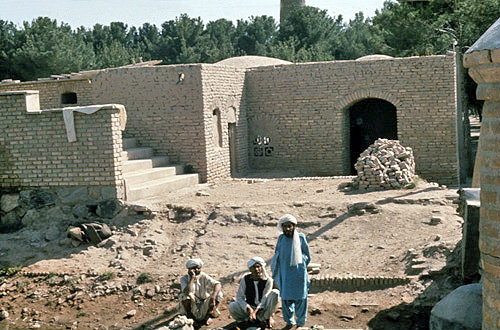 Afghanistan, Herat, men by the river