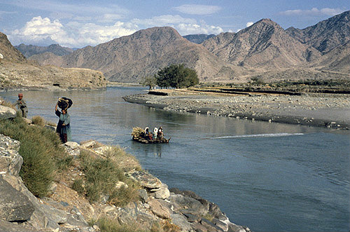 Afghanastan, Kunar, ferry over the river