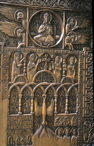 Armenian church doorway, Lake Sevan, Armenia
