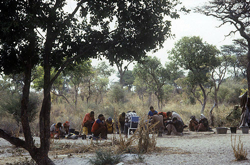 Kalahari Bushman prayer meeting, Namibia
